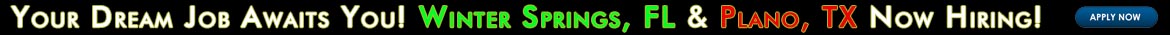 We Are Hiring in Florida and Texas