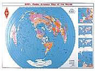 ARRL Map World Azimuthal #7717