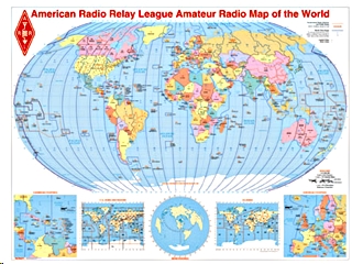 ARRL Map World Robinson # 8804