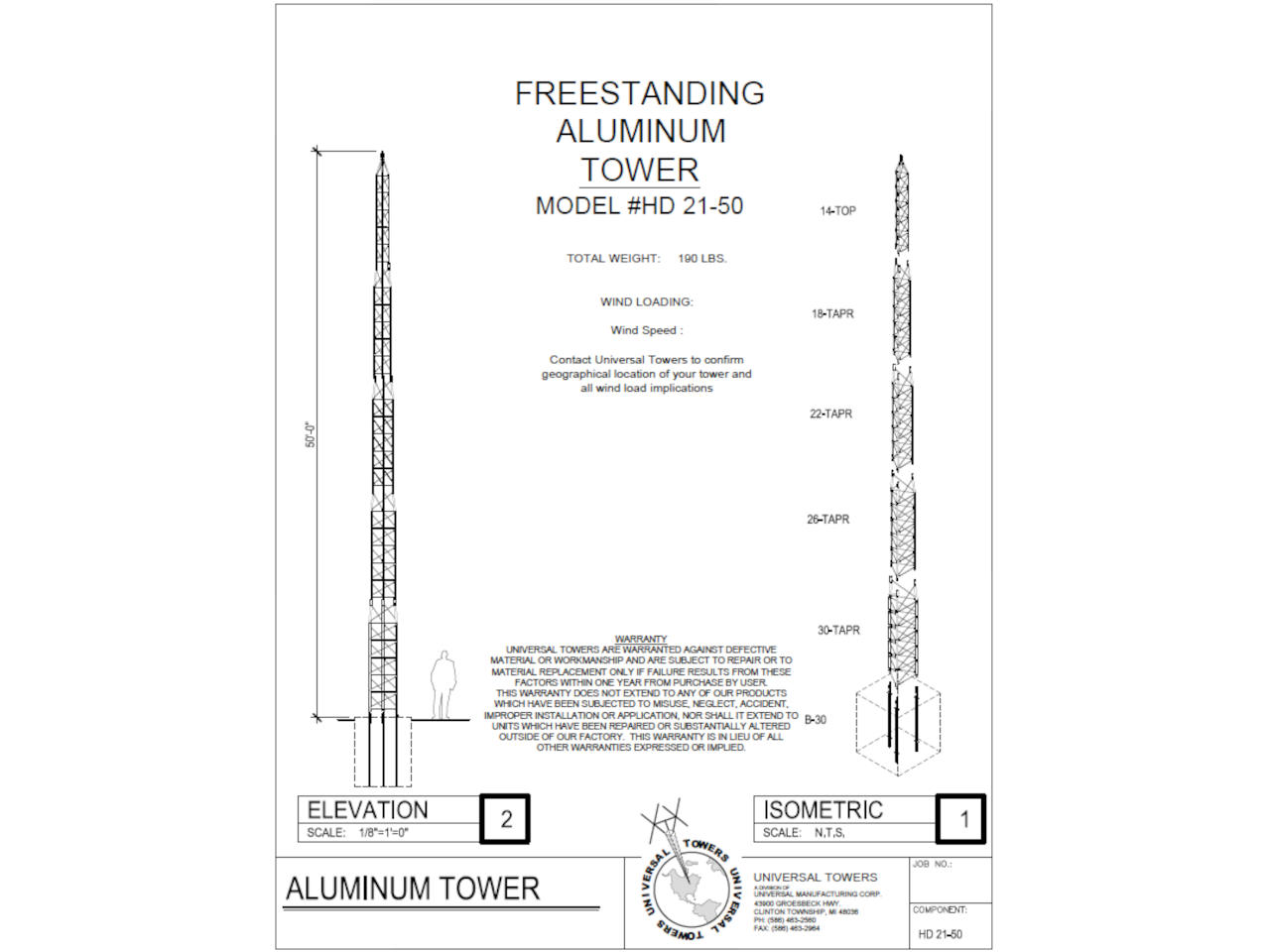 Universal Towers HD21-50