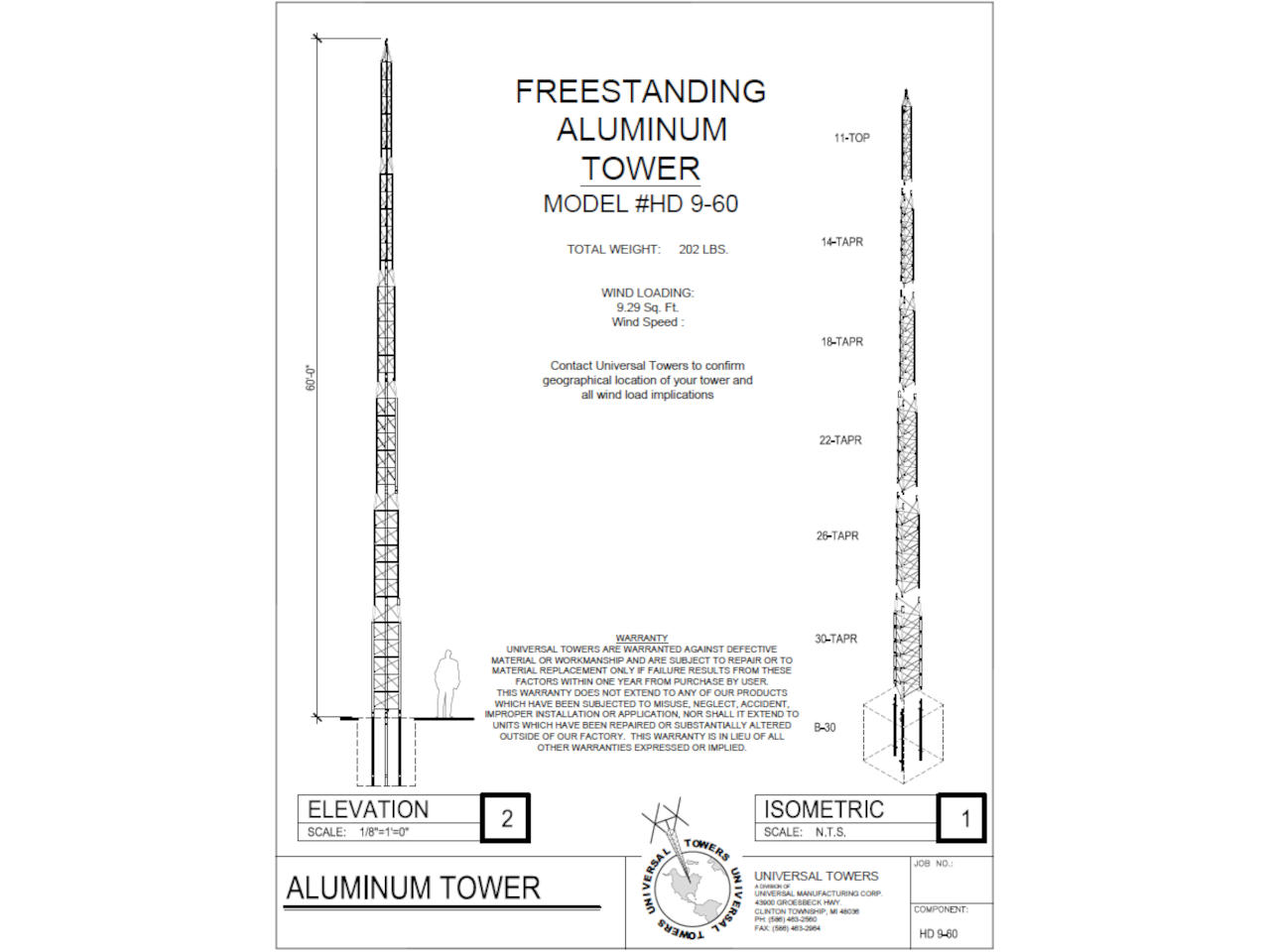 Universal Towers HD9-60