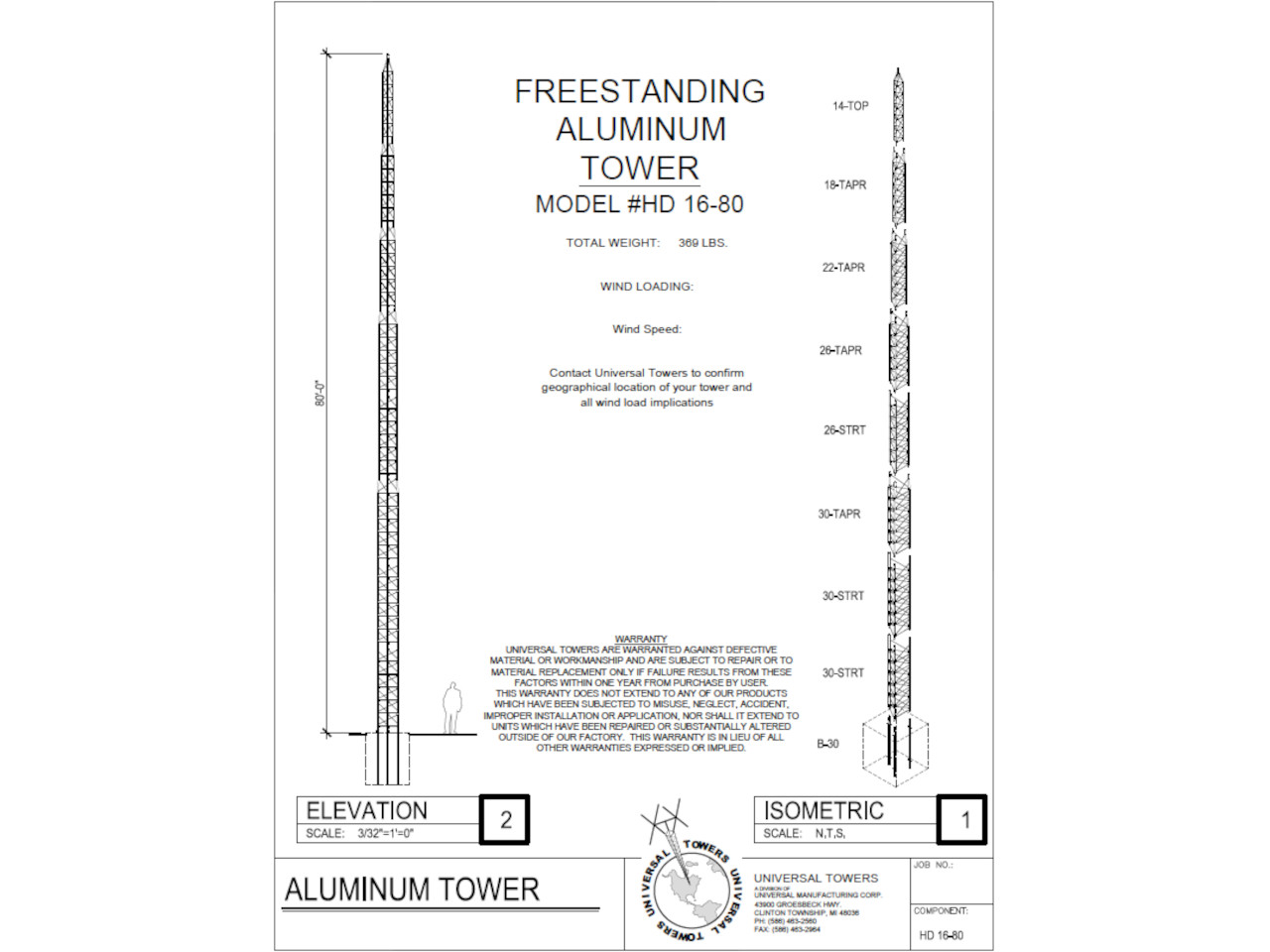 Universal Towers HD16-80