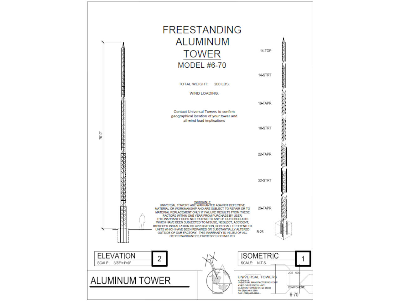 Universal Towers 6-70