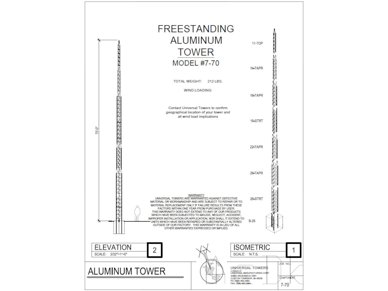 Universal Towers 7-70