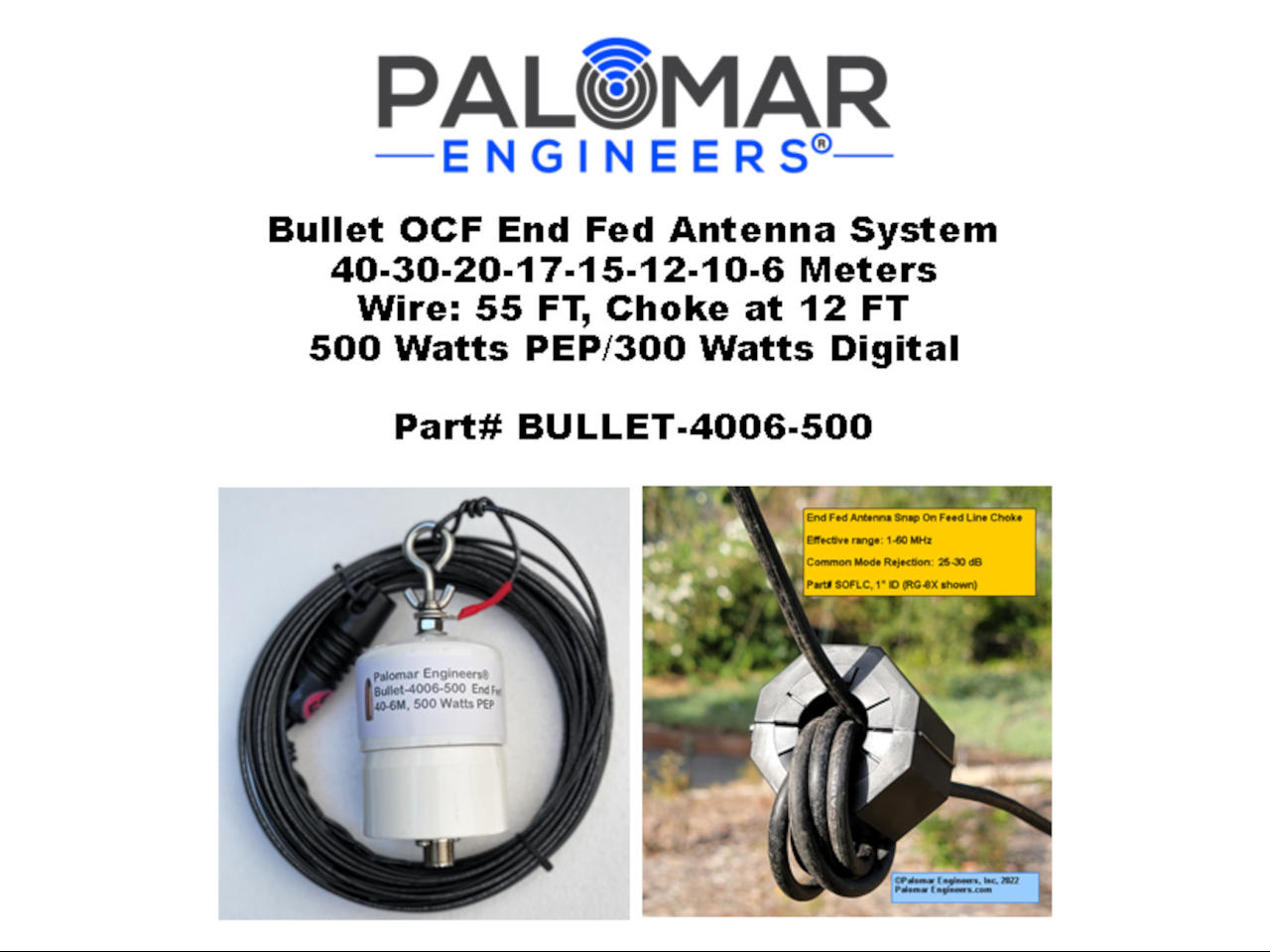 Palomar Engineers BULLET-4006-500